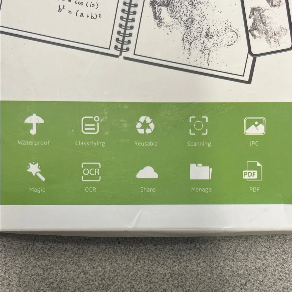 ❤️NWT Erasable Notebook - Green Technology